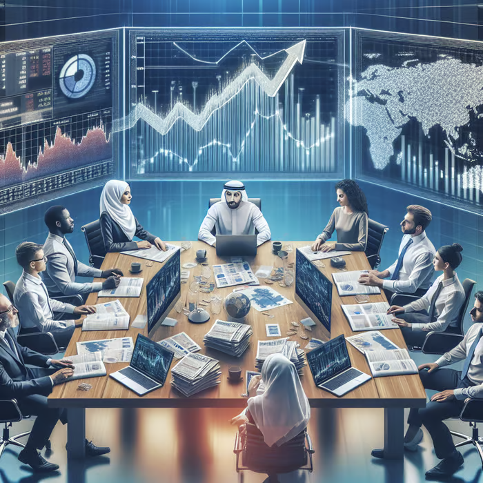 Mutual Fund Managers discussing about investment