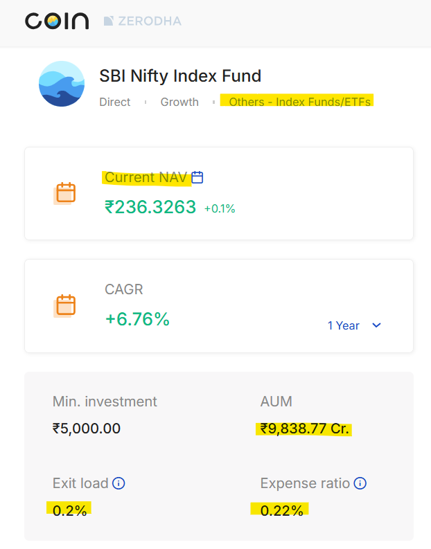 Index Funds-SBI